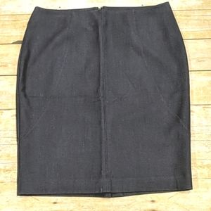Dana Buchman Navy Blue Pencil Work Skirt Size 10